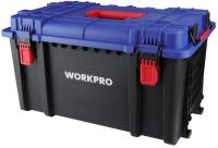 Ящик для инструмента WorkPro штабелируемый с пластиковой крышкой, высокий, WP283031